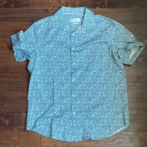 Bugatchi Men's Light Blue Patterned Shirt